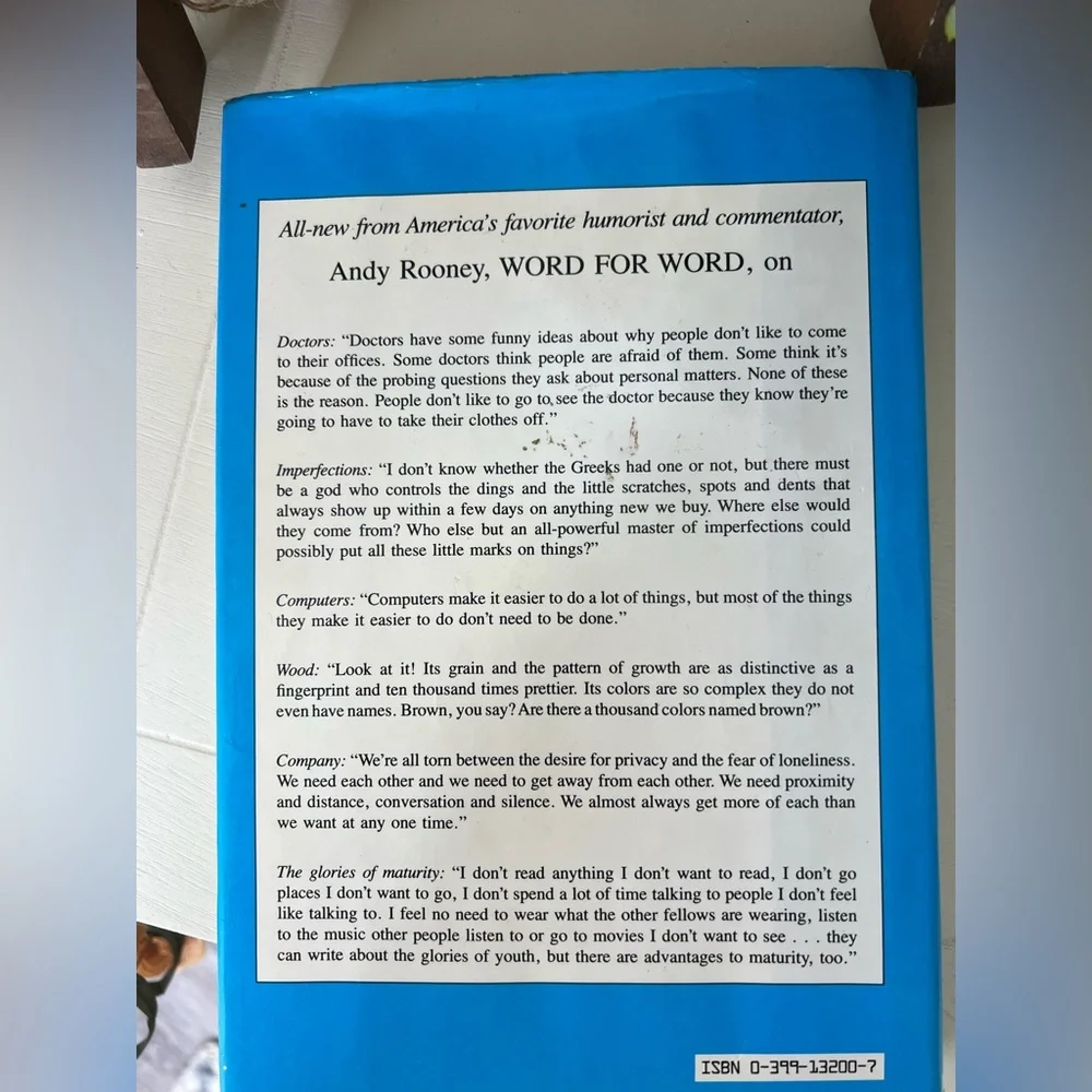 Vintage - Andy Rooney - Word for Word Book
